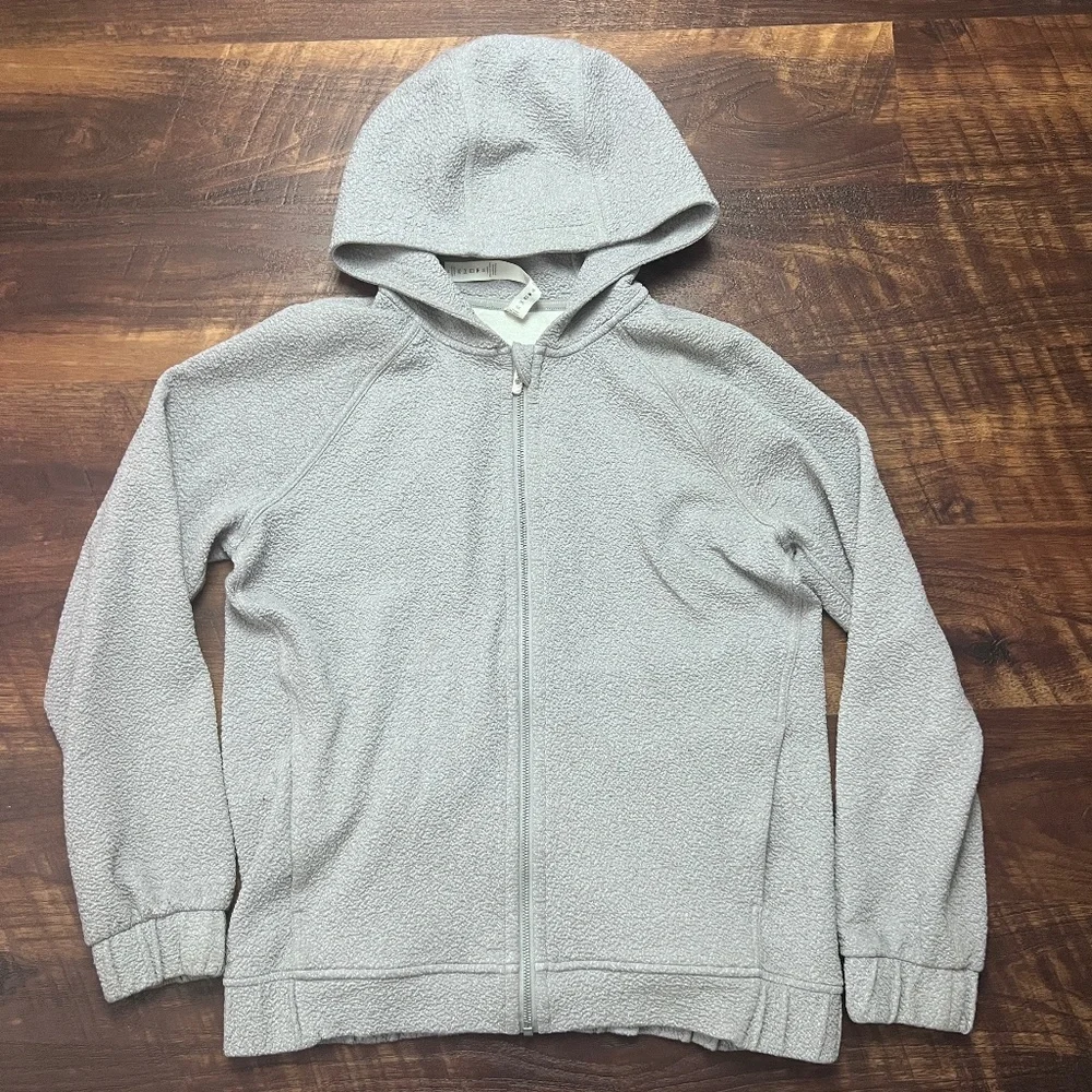 EUC Lululemon Pave New Ways Full Zip Oversized Hoodie Womens sz S Glacier Gray